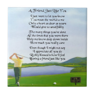 Golf Design : Friend Poem Tile