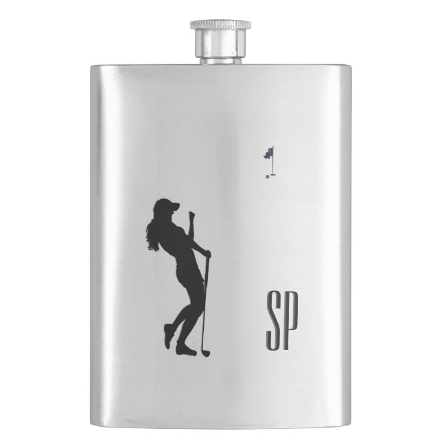 Golf Design Monogram Flask (Front)