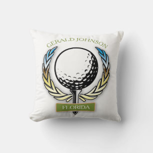 Golf Design Monogram Golfer Template Pillow