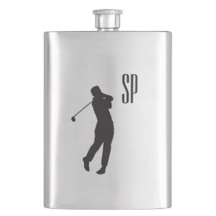 Golf Design Monogram Hip Flask
