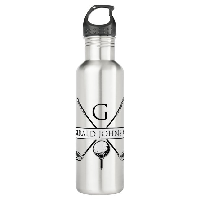 Golf Design Monogram Template 710 Ml Water Bottle (Front)