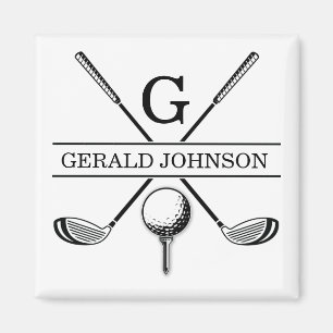 Golf Design Monogram Template Magnet