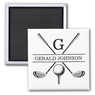 Golf Design Monogram Template Magnet