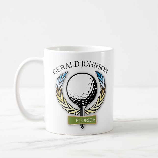 Golf Design Monogram Template Mug (Left)