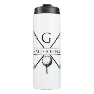 Golf Design Monogram Template Thermal Tumbler