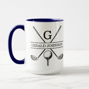 Golf Design Monogram Template Two-Tone Coffee Mug
