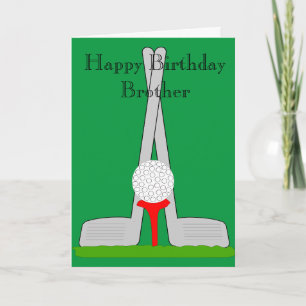 Golf Design Personalised Brother Birthday Card