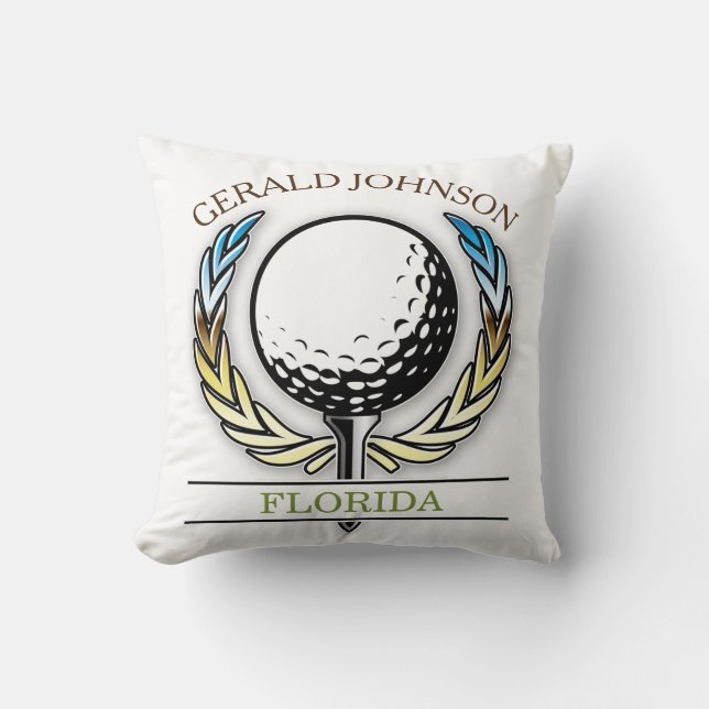 Golf Design with Wreath Cushion (Front)