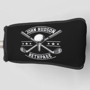 Golf Design with Wreath Monogram Template Head Cover