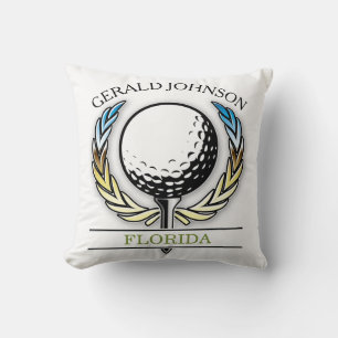 Golf Design with Wreath Template Cushion