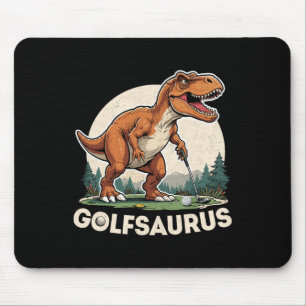 Golf Dinosaur Golfer T-rex Playing Golf Dino Golfi Mouse Mat