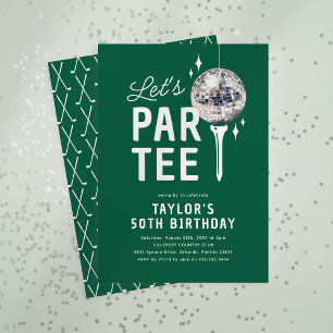 Golf Disco Adult Birthday Party Invitation