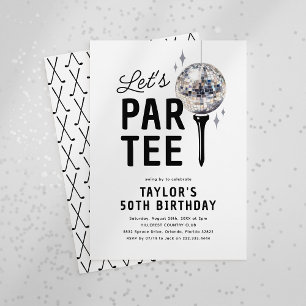 Golf Disco Adult Birthday Party Invitation