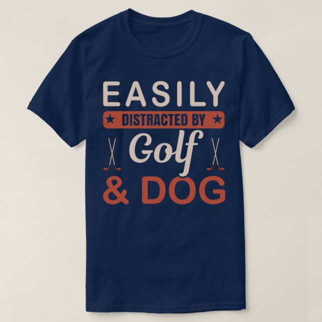Golf Dog Golf T-Shirt (Design Front)