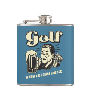 Golf: Drinking & Driving Since 1642 Hip Flask