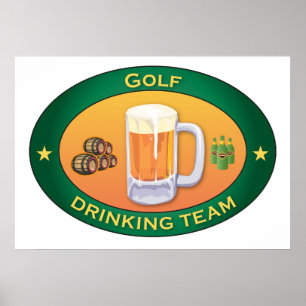 Golf Drinking Team Poster