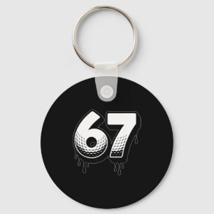 Golf Drip Number 67 Player Or 67th Birthday Six Se Key Ring