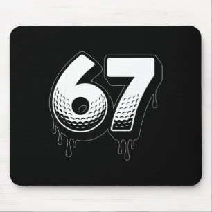 Golf Drip Number 67 Player Or 67th Birthday Six Se Mouse Mat