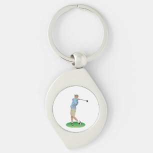 Golf Drive Key Ring