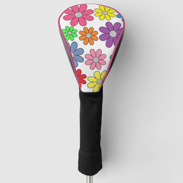 Golf Driver Cover - Crazy Daisies! (Front)