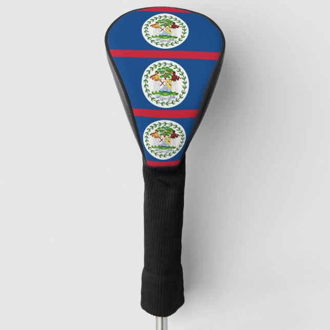 Golf Driver Cover with Flag of Belise (Front)