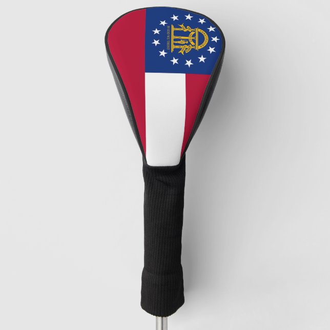 Golf Driver Cover with Flag of Georgia, USA (Front)