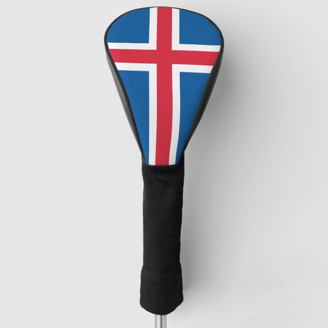 Golf Driver Cover with Flag of Iceland (Front)