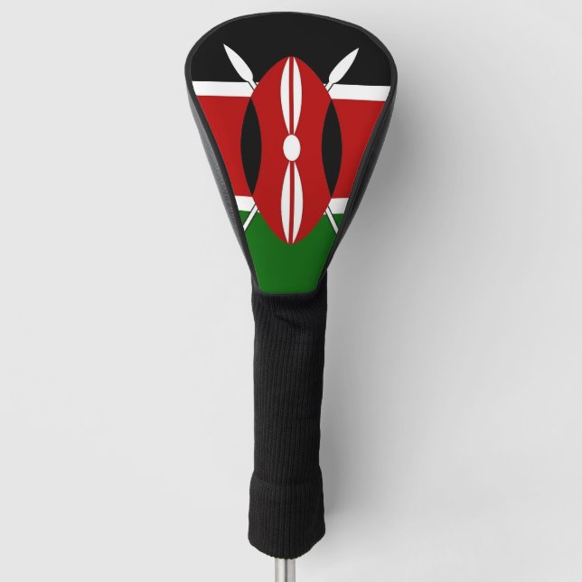 Golf Driver Cover with Flag of Kenya (Front)