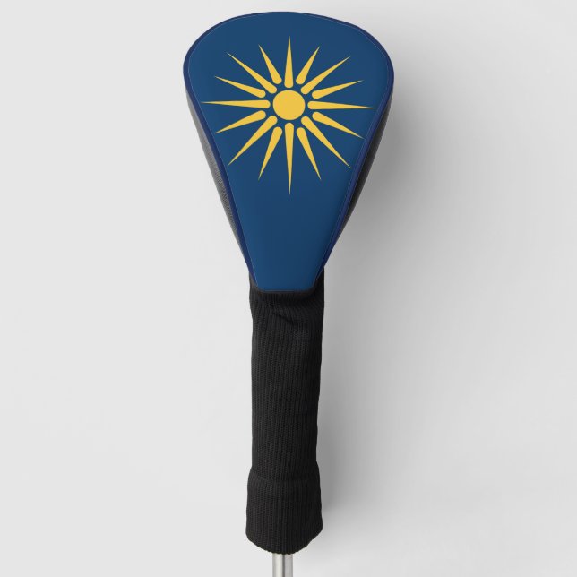 Golf Driver Cover with Flag of Macedonia, Greece (Front)