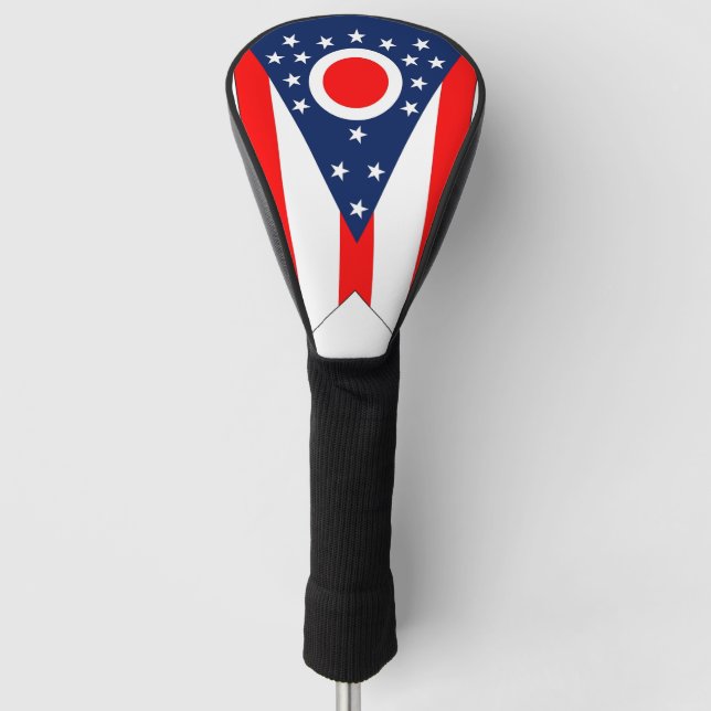 Golf Driver Cover with Flag of Ohio State, USA (Front)