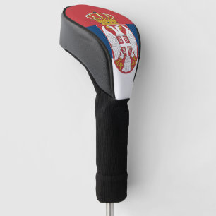 Golf Driver Cover with Flag of Serbia