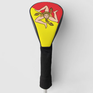 Golf Driver Cover with Flag of Sicily, Italy