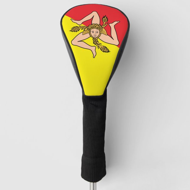 Golf Driver Cover with Flag of Sicily, Italy (Front)