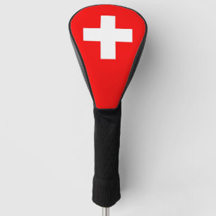 Golf Driver Cover with Flag of Switzerland