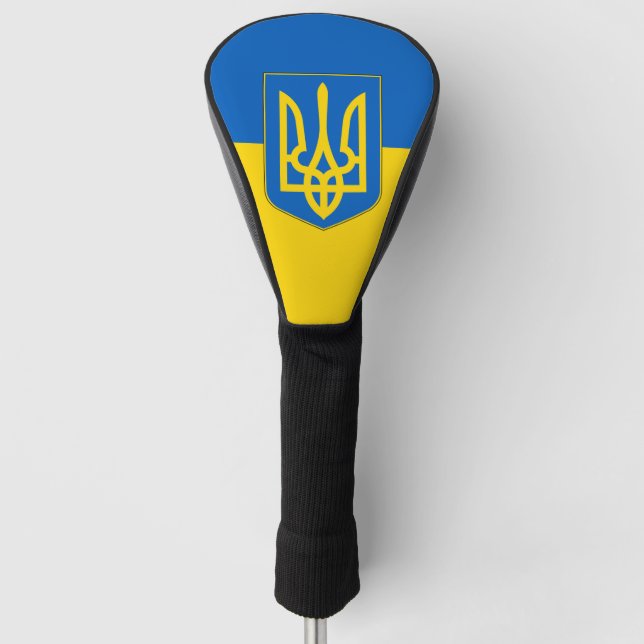 Golf Driver Cover with Flag of Ukraine (Front)
