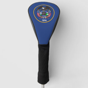 Golf Driver Cover with Flag of Utah, USA