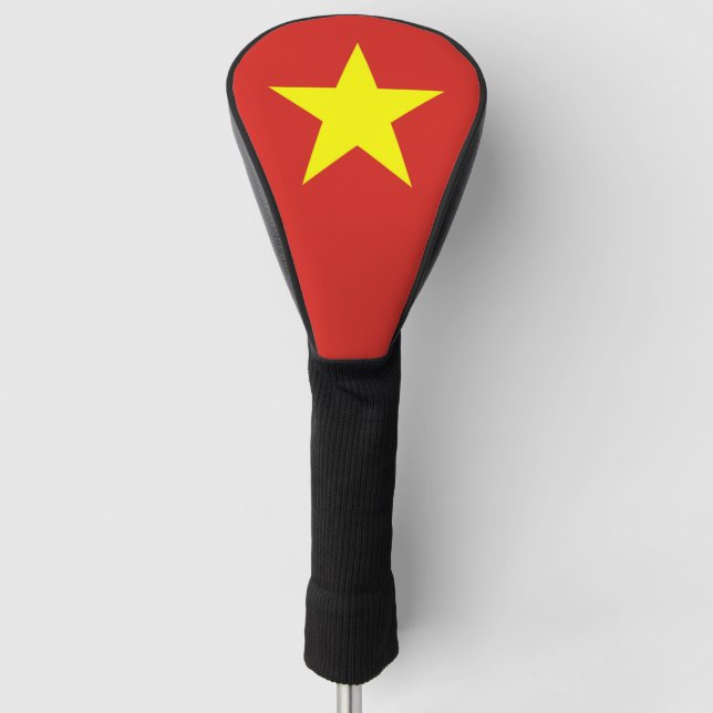 Golf Driver Cover with Flag of Vietnam (Front)