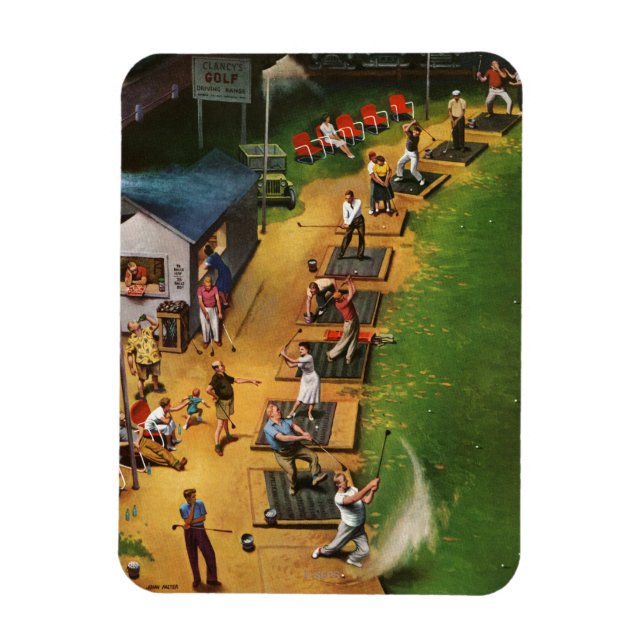 Golf Driving Range by John Falter Magnet (Vertical)