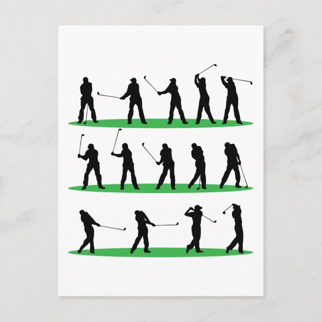 Golf Driving Sequence Postcard (Front)