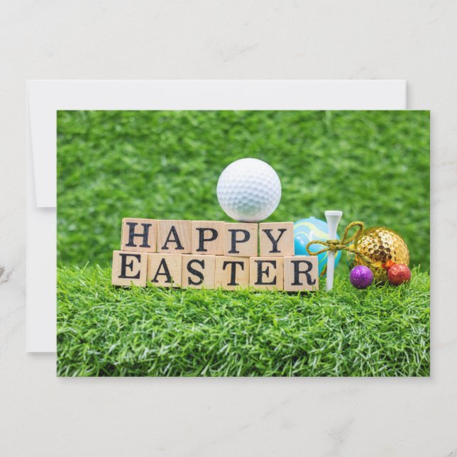 Golf Easter card for golfer  (Front)