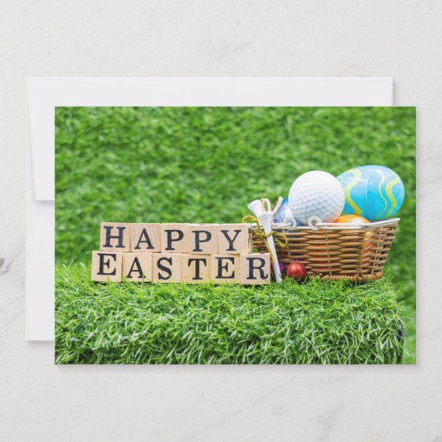 Golf Easter card for golfer  (Front)