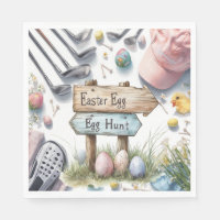 Golf Easter eggs balls and flower and equipment