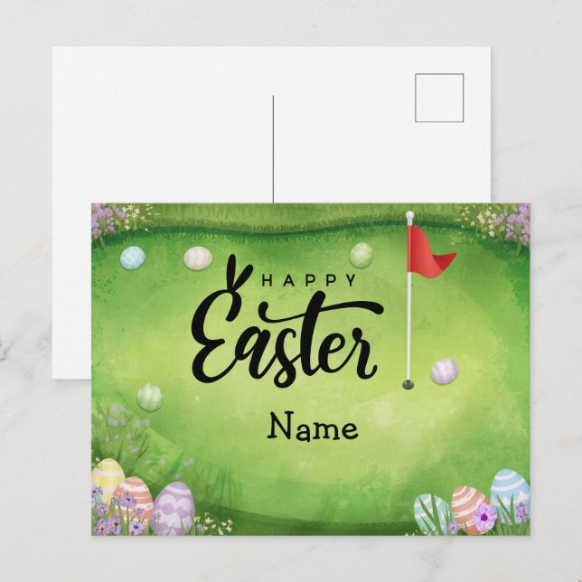 Golf  Easter Holiday for golfer  Postcard (Front/Back)