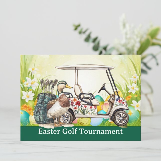 Golf Easter to golfer PARTY invitation  (Standing Front)