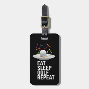 Golf Eat Sleep Golf Repeat Luggage Tag