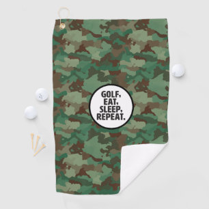 Golf, Eat, Sleep, Repeat Golf Towel