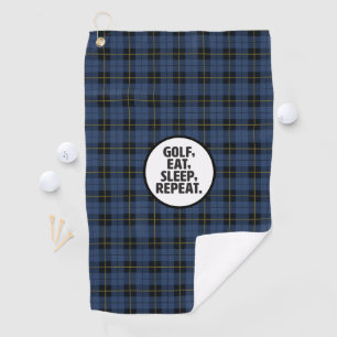 Golf, Eat, Sleep, Repeat Golf Towel