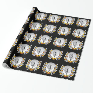 Golf emblem wrapping paper. paper