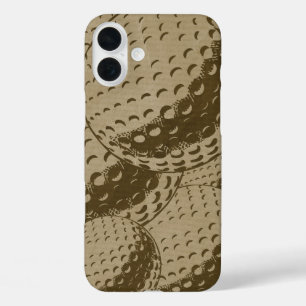 Golf Enthusiasts Rustic Golf Collage iPhone 16 Plus Case