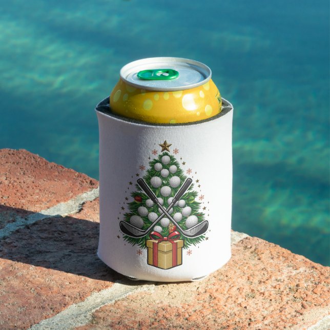 Golf Equipment Christmas Tree Christmas Golf Can Cooler (In Situ Pool)